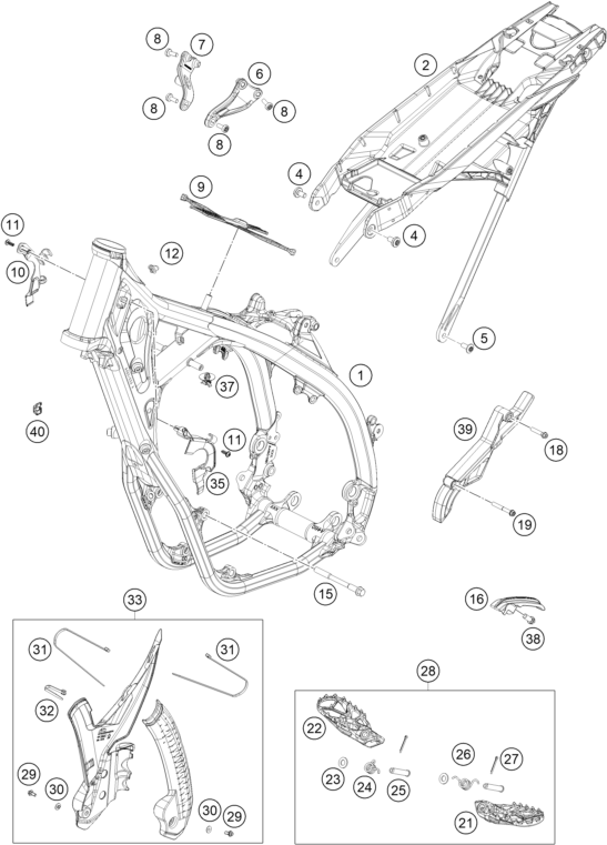 Sprängskiss: Frame – KTM 350 XC-F FACTORY EDITION 2024