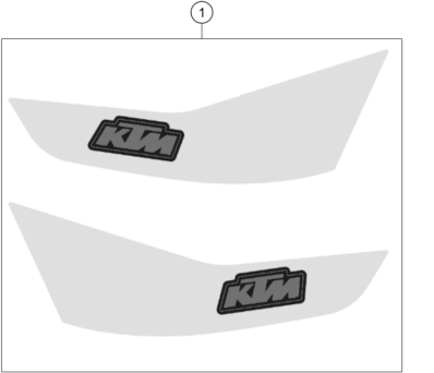 Sprängskiss: Decal – KTM RC 125, black 2024