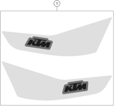 Sprängskiss: Decal – KTM RC 390, orange - B.D. 2024