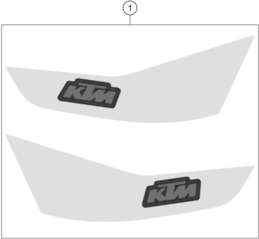 Sprängskiss: Decal – KTM RC 390, blue - B.D. 2024