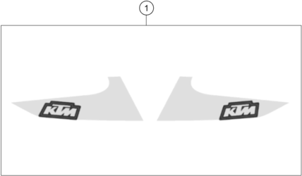 Sprängskiss: Decal – KTM 125 DUKE, orange 2024