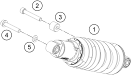 Sprängskiss: Shock Absorber – KTM 250 DUKE, silver - B.D. 2026
