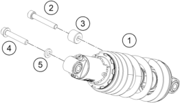 Sprängskiss: Shock Absorber – KTM 390 DUKE, blue - CKD 2026