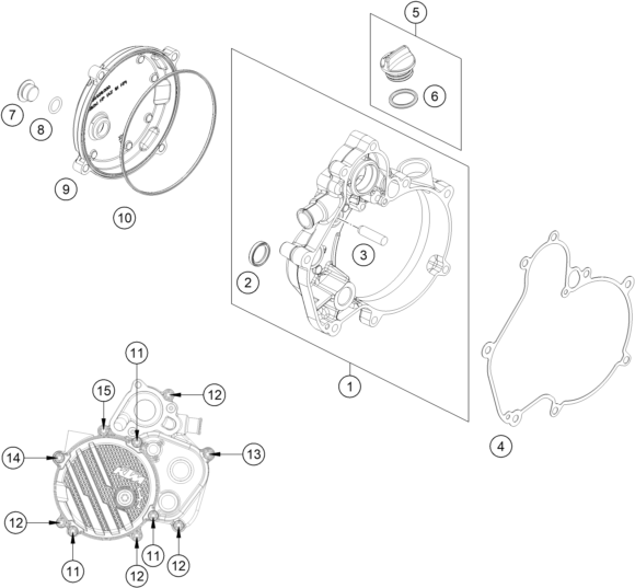 Sprängskiss: Clutch Cover – KTM 50 SX 2026