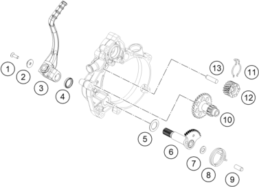 Sprängskiss: Kick Starter – KTM 50 SX 2024