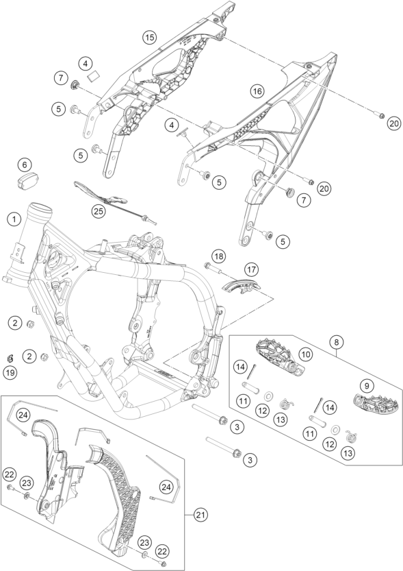 Sprängskiss: Frame – KTM 65 SX 2027