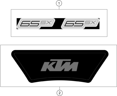 Sprängskiss: Decal – KTM 65 SX CKD 2024