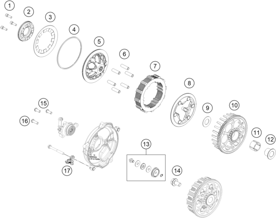 Sprängskiss: Clutch – KTM 65 SX 2027