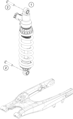 Sprängskiss: Shock Absorber – KTM 150 XC-W 2026