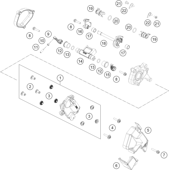 Sprängskiss: Exhaust Control – KTM 150 XC-W 2026