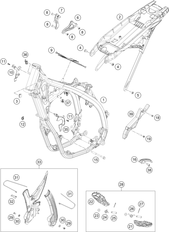 Sprängskiss: Frame – KTM 250 SX-F ADAMO EDITION 2025