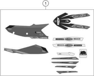Sprängskiss: Decal – KTM 350 XC-F FACTORY EDITION 2024