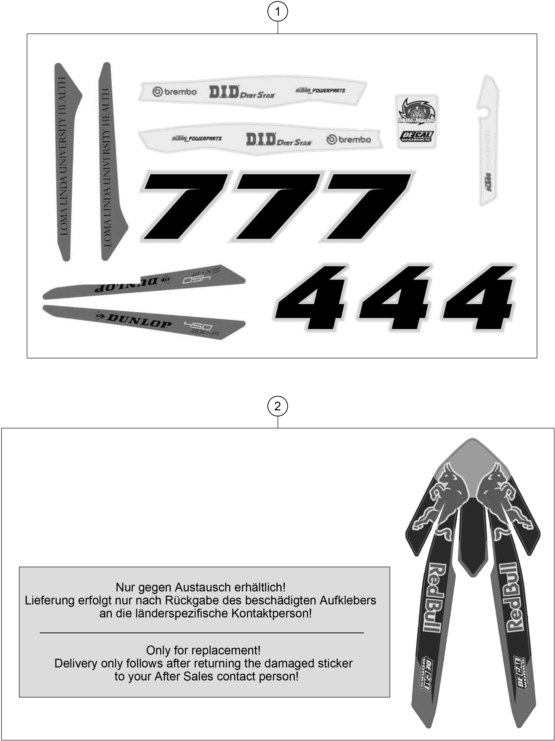 Sprängskiss: Decal – KTM 450 SX-F FACTORY EDITION 2024