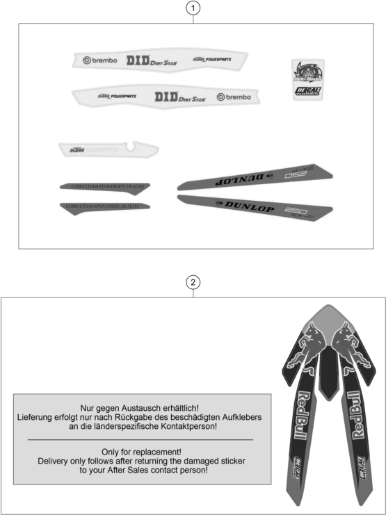 Sprängskiss: Decal – KTM 250 SX-F FACTORY EDITION 2024