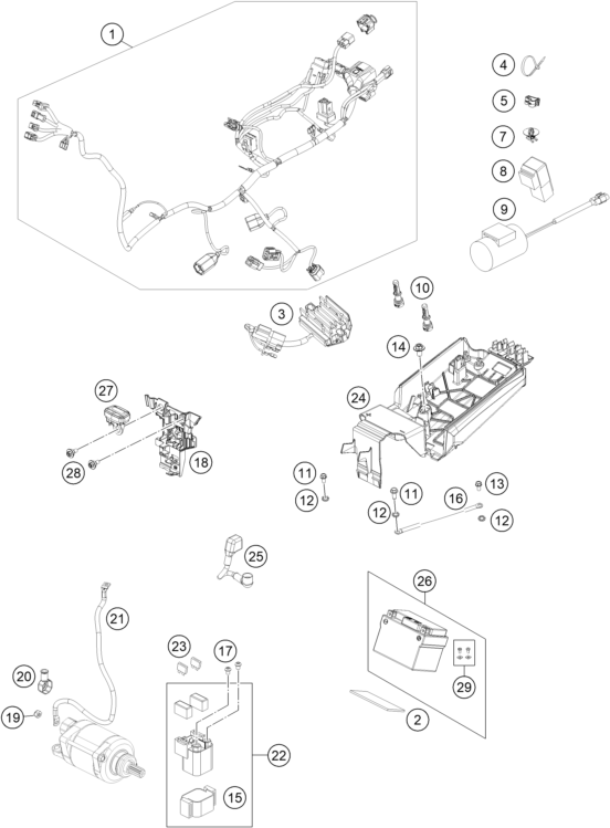 Sprängskiss: Wiring Harness – KTM 450 SMR 2024