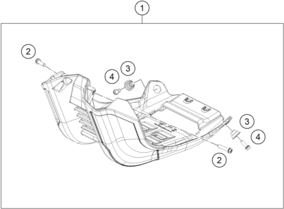 Sprängskiss: Engine Guard – KTM 350 XC-F FACTORY EDITION 2026