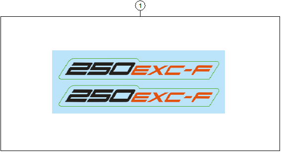 Sprängskiss: Decal – KTM 250 EXC-F CKD 2024
