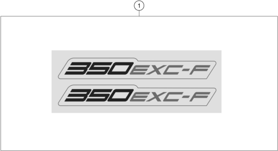 Sprängskiss: Decal – KTM 350 EXC-F 2024