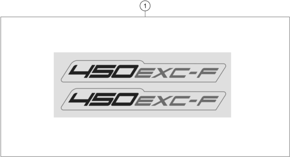 Sprängskiss: Decal – KTM 450 EXC-F 2024