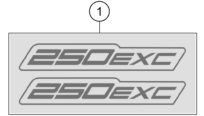 Sprängskiss: Decal – KTM 250 EXC 2024