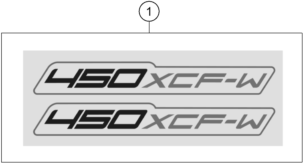 Sprängskiss: Decal – KTM 450 XCF-W 2024