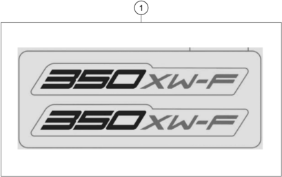 Sprängskiss: Decal – KTM 350 XW-F 2024
