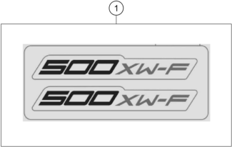 Sprängskiss: Decal – KTM 500 XW-F 2024