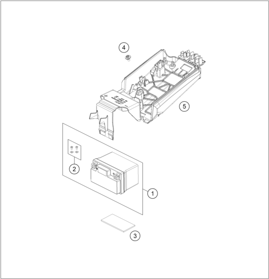 Sprängskiss: Battery – KTM 450 XCF-W 2026
