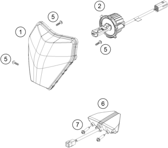 Sprängskiss: Lighting System – KTM 150 XC-W 2026