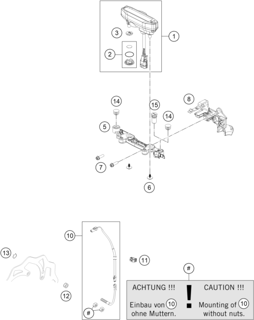 Sprängskiss: Instruments / Lock System – KTM 350 EXC-F 6DAYS CKD 2026