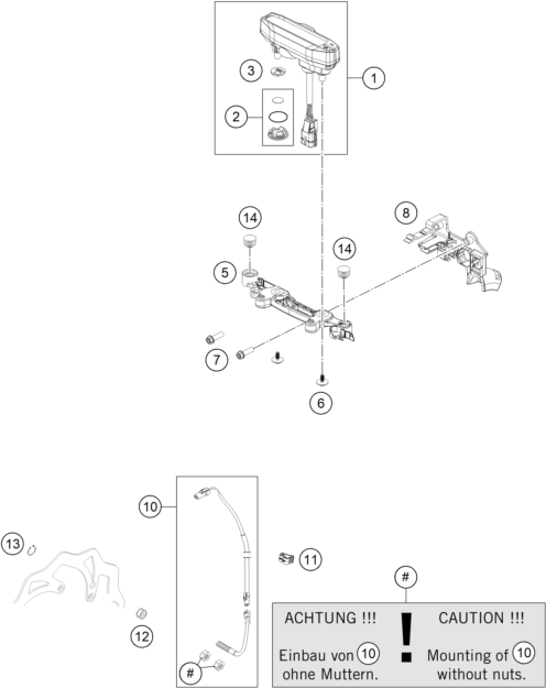 Sprängskiss: Instruments / Lock System – KTM 350 EXC-F SIX DAYS CKD 2024