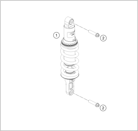 Sprängskiss: Shock Absorber – KTM 990 DUKE 2026