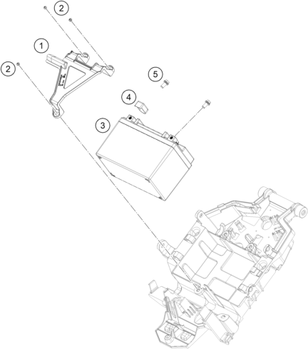 Sprängskiss: Battery – KTM 990 DUKE, black 2024