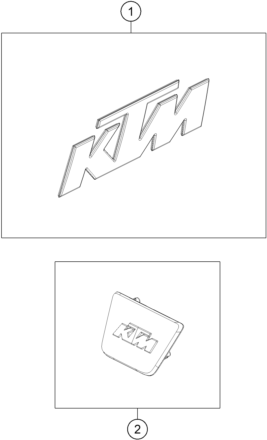 Sprängskiss: Decal – KTM 1390 SUPER DUKE R EVO, black 2024