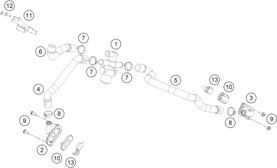 Sprängskiss: Secondary Air System Sas – KTM 1390 SUPER DUKE RR 2026