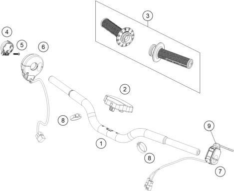 Sprängskiss: Handlebar, Controls – KTM SX-E 2.12 2027