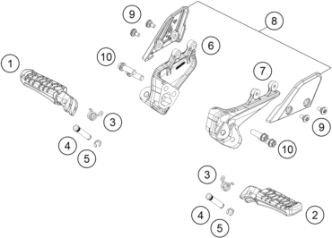 Sprängskiss: Footpegs – KTM SX-E 2.12 2027