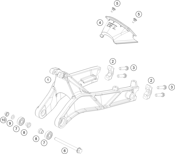 Sprängskiss: Swing Arm – KTM SX-E 2.12 2027