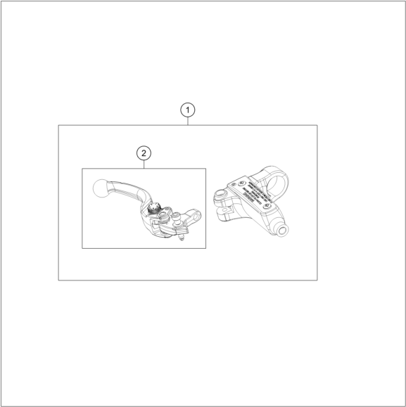 Sprängskiss: Front Brake Control – KTM SX-E 2.12 2027