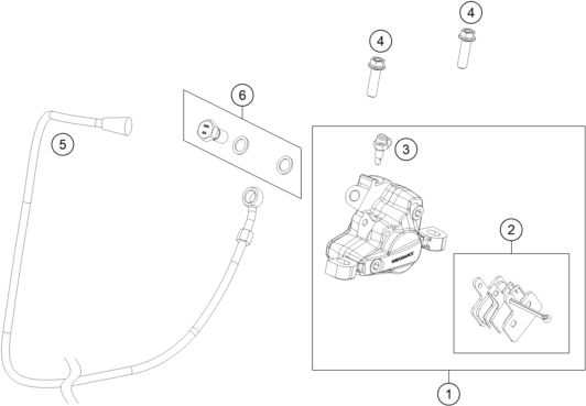 Sprängskiss: Rear Brake Caliper – KTM SX-E 2.12 2027