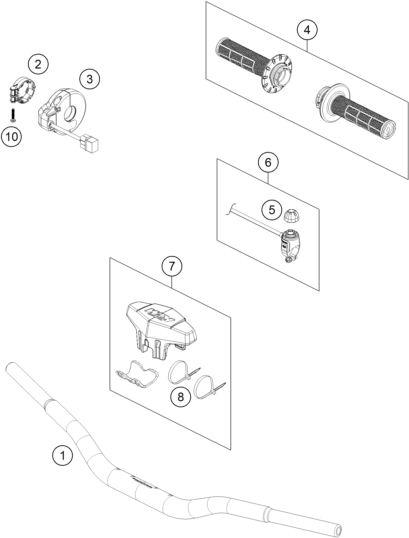 Sprängskiss: Handlebar, Controls – KTM SX-E 5 2027