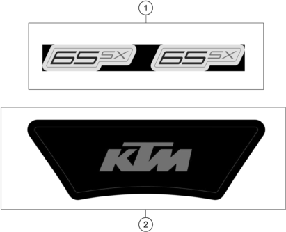 Sprängskiss: Decal – KTM 65 SX 2026