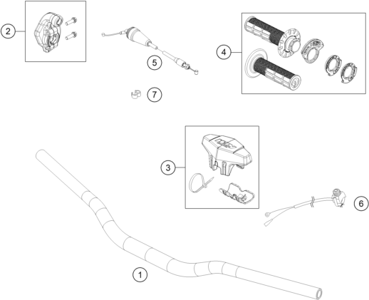 Sprängskiss: Handlebar, Controls – KTM 85 SX 17/14 2025