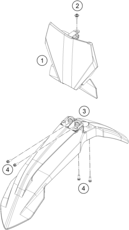 Sprängskiss: Mask, Fenders – KTM 85 SX 17/14 2027