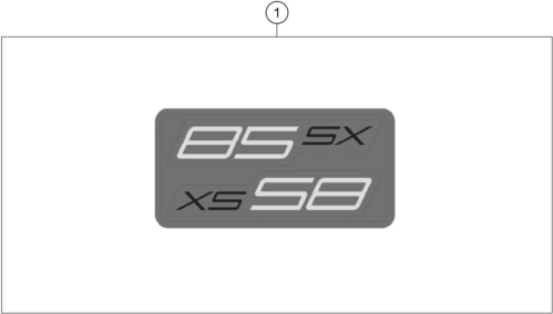 Sprängskiss: Decal – KTM 85 SX 17/14 2025