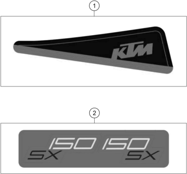 Sprängskiss: Decal – KTM 150 SX 2025