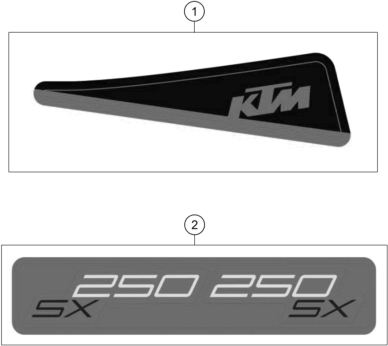 Sprängskiss: Decal – KTM 250 SX 2025