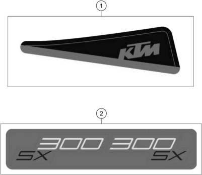 Sprängskiss: Decal – KTM 300 SX 2025