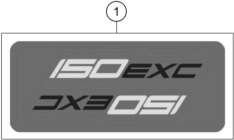 Sprängskiss: Decal – KTM 150 EXC 2025