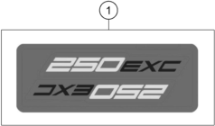 Sprängskiss: Decal – KTM 250 EXC 2025